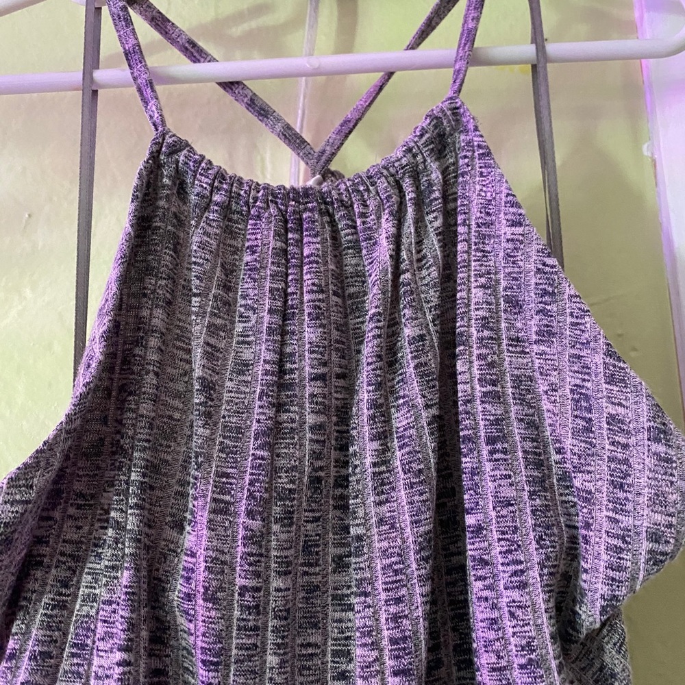 Grey high cut dress